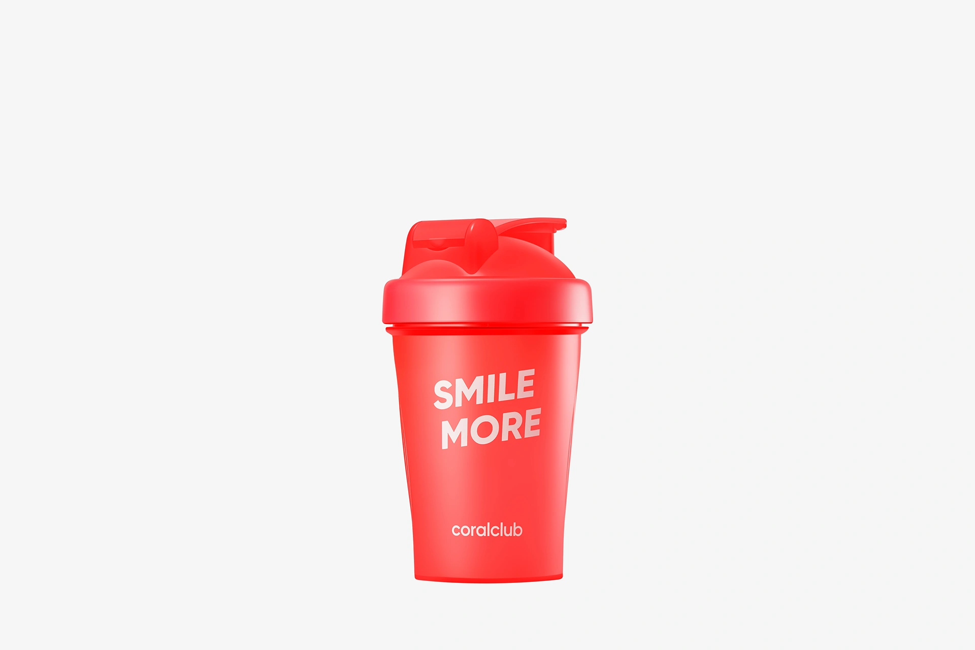Shaker 400 ml Coral Club Smile more piros
